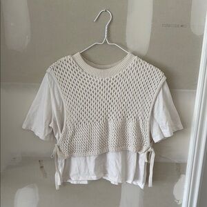 Zara Knit Short Sleeve Top
